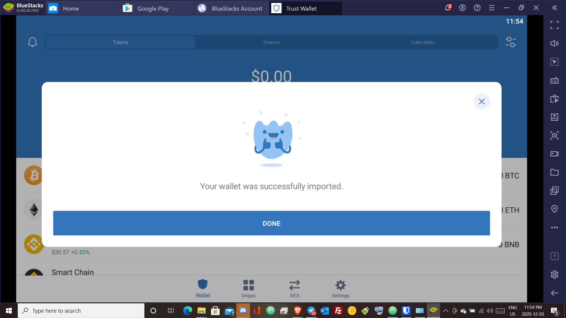 update trust wallet